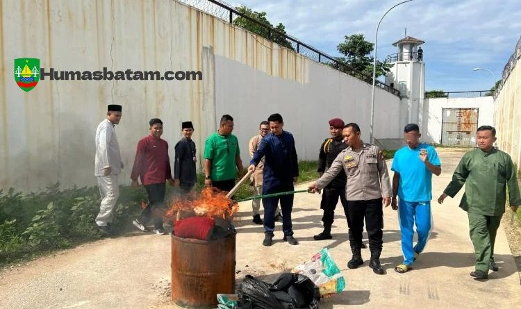 Barang Bukti Hasil Razia Dimusnahkan, Rutan Batam Perketat Pengamanan